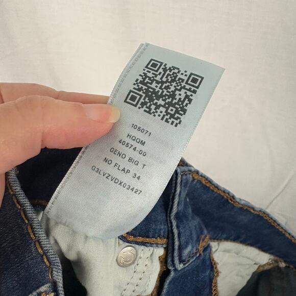 True Religion Jeans Mens W30 L34 Blue Geno Relaxed Slim Fit Distressed Denim - Picture 3 of 8